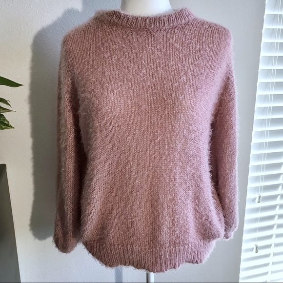 a new day Sweaters - ⭐️ A New Day Fuzzy Light Pink Pullover Sweater